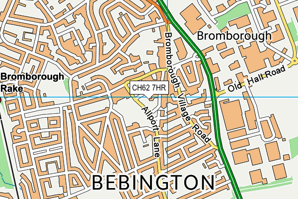 CH62 7HR map - OS VectorMap District (Ordnance Survey)