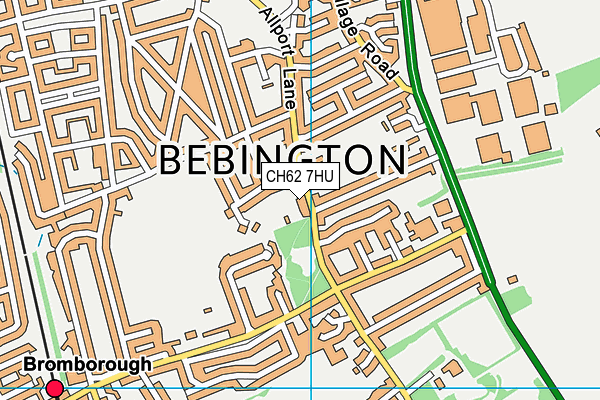 CH62 7HU map - OS VectorMap District (Ordnance Survey)