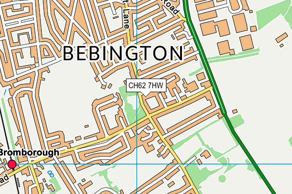 CH62 7HW map - OS VectorMap District (Ordnance Survey)