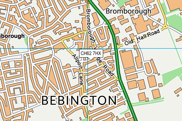 CH62 7HX map - OS VectorMap District (Ordnance Survey)