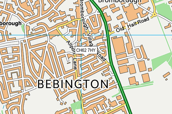 CH62 7HY map - OS VectorMap District (Ordnance Survey)