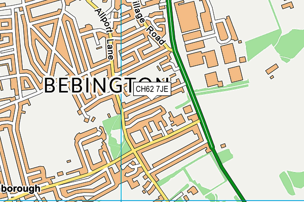 CH62 7JE map - OS VectorMap District (Ordnance Survey)