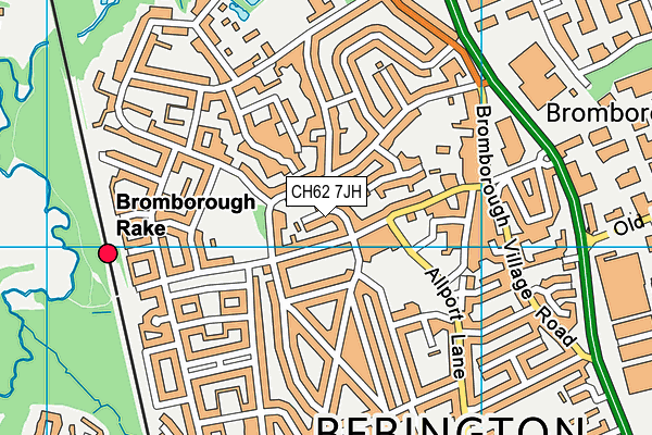 CH62 7JH map - OS VectorMap District (Ordnance Survey)