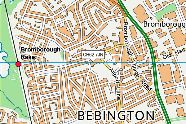 CH62 7JN map - OS VectorMap District (Ordnance Survey)