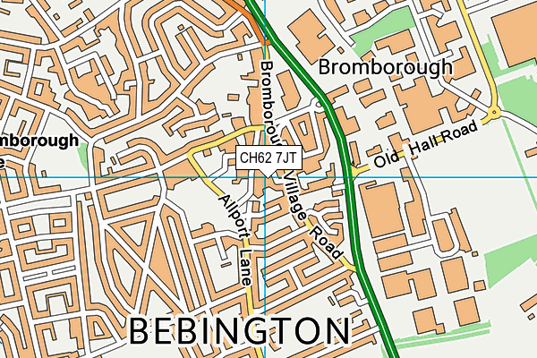 CH62 7JT map - OS VectorMap District (Ordnance Survey)