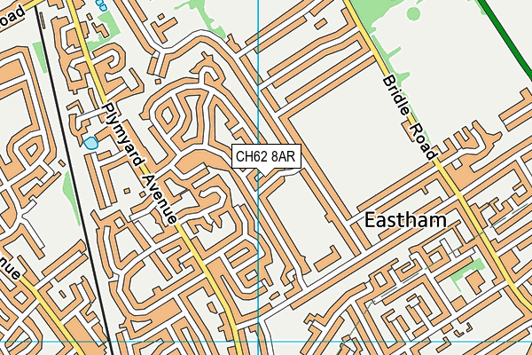 CH62 8AR map - OS VectorMap District (Ordnance Survey)