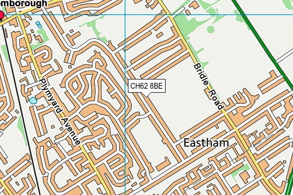 CH62 8BE map - OS VectorMap District (Ordnance Survey)