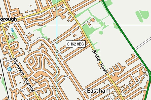 CH62 8BG map - OS VectorMap District (Ordnance Survey)