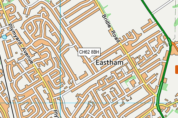 CH62 8BH map - OS VectorMap District (Ordnance Survey)