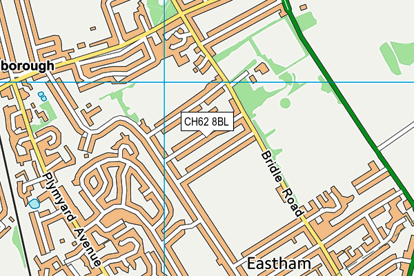 CH62 8BL map - OS VectorMap District (Ordnance Survey)