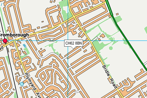 CH62 8BN map - OS VectorMap District (Ordnance Survey)