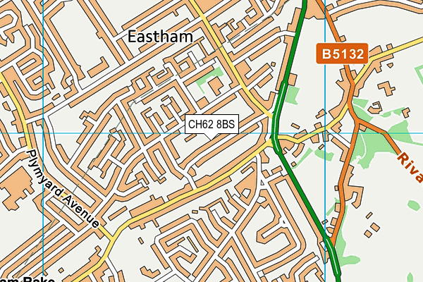 CH62 8BS map - OS VectorMap District (Ordnance Survey)