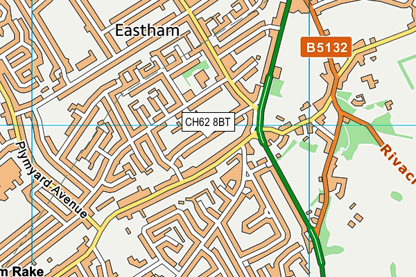 CH62 8BT map - OS VectorMap District (Ordnance Survey)