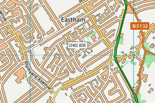 CH62 8DE map - OS VectorMap District (Ordnance Survey)