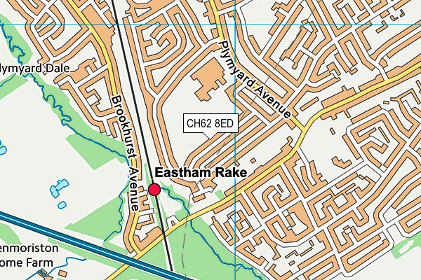 CH62 8ED map - OS VectorMap District (Ordnance Survey)