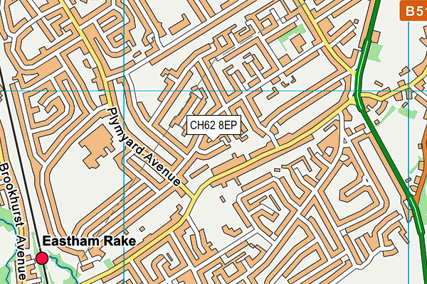 CH62 8EP map - OS VectorMap District (Ordnance Survey)