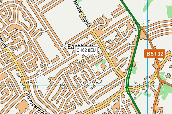 CH62 8EU map - OS VectorMap District (Ordnance Survey)