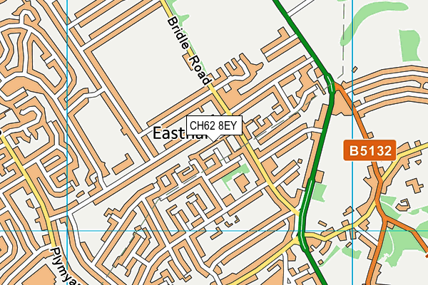 CH62 8EY map - OS VectorMap District (Ordnance Survey)