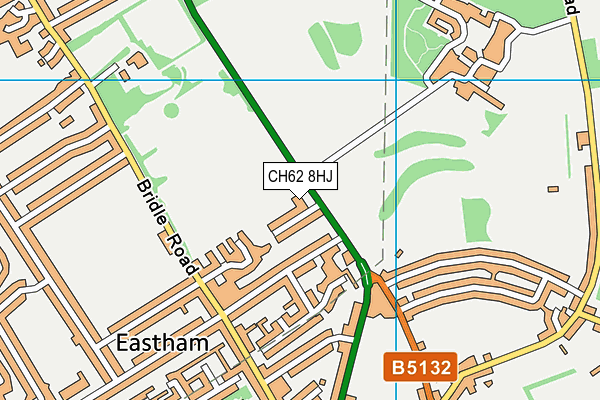 CH62 8HJ map - OS VectorMap District (Ordnance Survey)