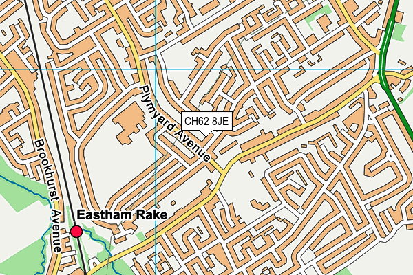 CH62 8JE map - OS VectorMap District (Ordnance Survey)