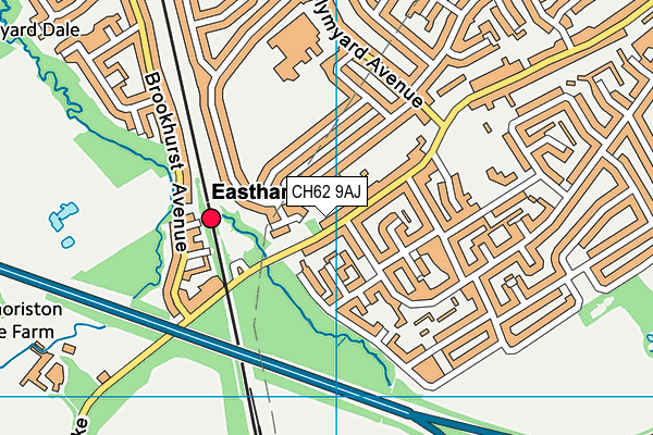 CH62 9AJ map - OS VectorMap District (Ordnance Survey)