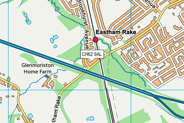 CH62 9AL map - OS VectorMap District (Ordnance Survey)