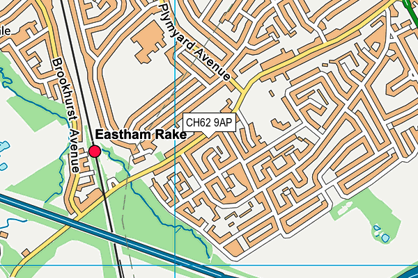 CH62 9AP map - OS VectorMap District (Ordnance Survey)