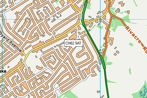 CH62 9AT map - OS VectorMap District (Ordnance Survey)