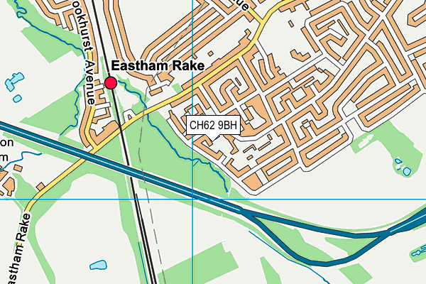 CH62 9BH map - OS VectorMap District (Ordnance Survey)