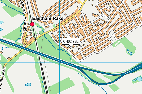 CH62 9BL map - OS VectorMap District (Ordnance Survey)