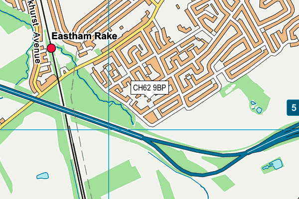 CH62 9BP map - OS VectorMap District (Ordnance Survey)