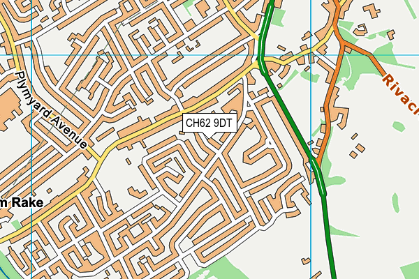 CH62 9DT map - OS VectorMap District (Ordnance Survey)