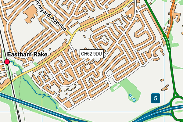 CH62 9DU map - OS VectorMap District (Ordnance Survey)