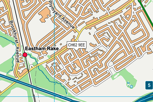 CH62 9EE map - OS VectorMap District (Ordnance Survey)