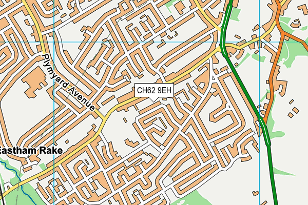 CH62 9EH map - OS VectorMap District (Ordnance Survey)