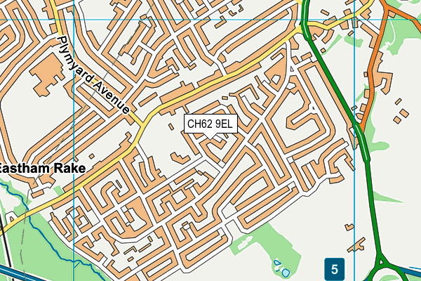 CH62 9EL map - OS VectorMap District (Ordnance Survey)