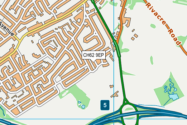 CH62 9EP map - OS VectorMap District (Ordnance Survey)