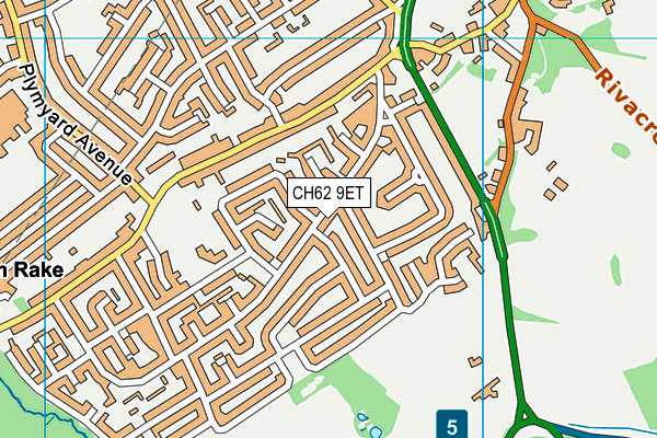 CH62 9ET map - OS VectorMap District (Ordnance Survey)