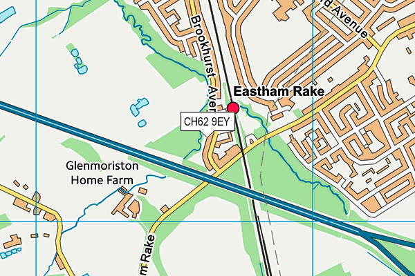 CH62 9EY map - OS VectorMap District (Ordnance Survey)