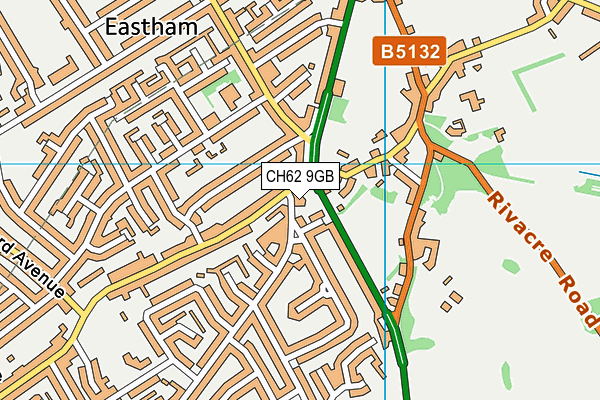 CH62 9GB map - OS VectorMap District (Ordnance Survey)