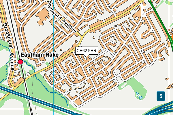 CH62 9HR map - OS VectorMap District (Ordnance Survey)