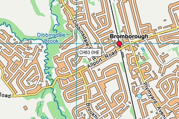 CH63 0HE map - OS VectorMap District (Ordnance Survey)