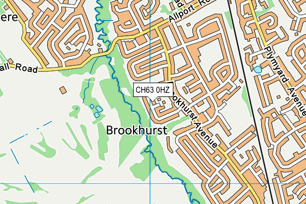 CH63 0HZ map - OS VectorMap District (Ordnance Survey)