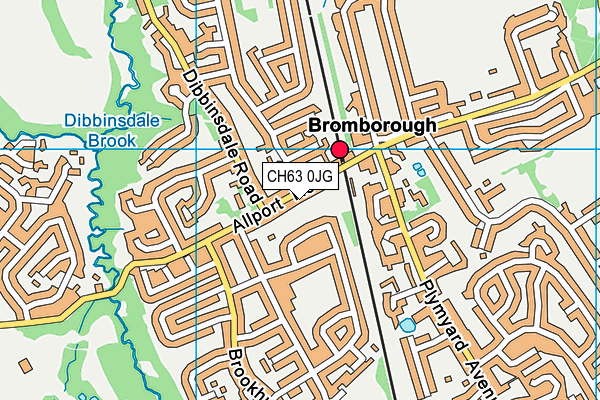 CH63 0JG map - OS VectorMap District (Ordnance Survey)