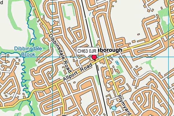 CH63 0JR map - OS VectorMap District (Ordnance Survey)