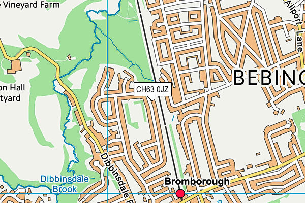 CH63 0JZ map - OS VectorMap District (Ordnance Survey)