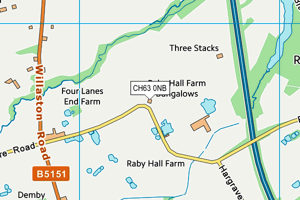 CH63 0NB map - OS VectorMap District (Ordnance Survey)