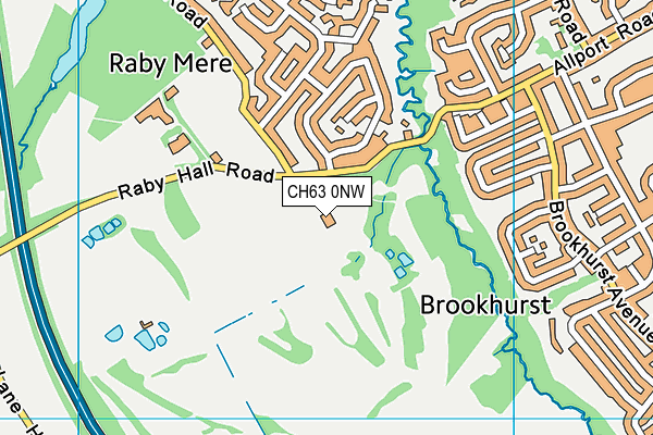 Bromborough Golf Club map (CH63 0NW) - OS VectorMap District (Ordnance Survey)