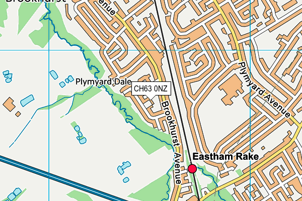 CH63 0NZ map - OS VectorMap District (Ordnance Survey)