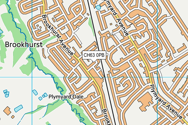 CH63 0PB map - OS VectorMap District (Ordnance Survey)